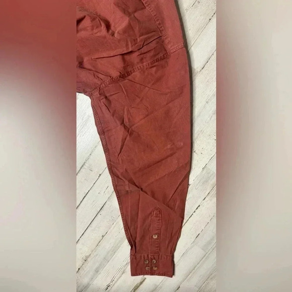 Cabelas Outdoor Gear Heavy Duty Twill Long sleeve Button Up Shirt 2XTall Maroon - Picture 10 of 13